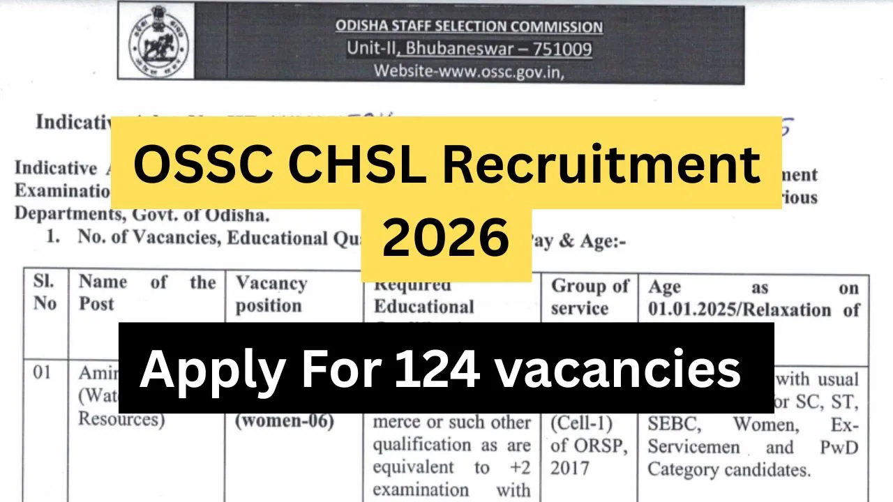 OSSC CHSL Recruitment 2026