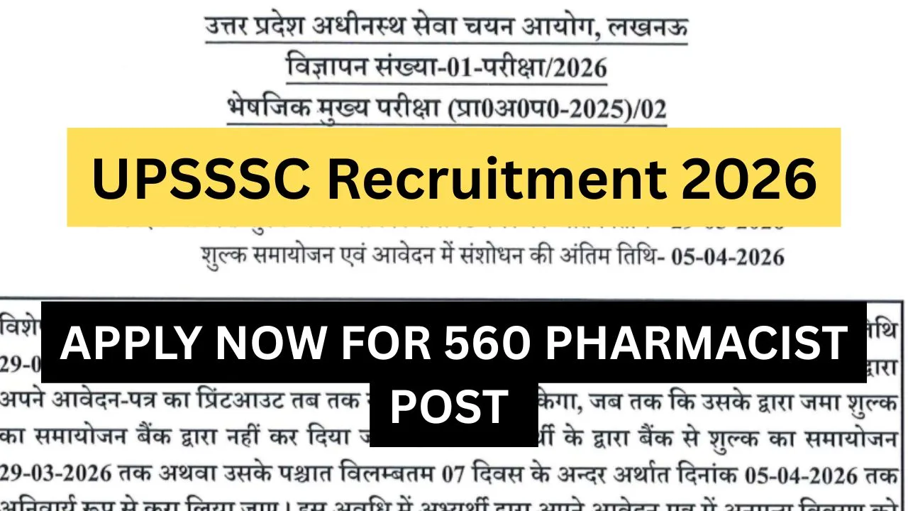 UPSSSC Recruitment 2026